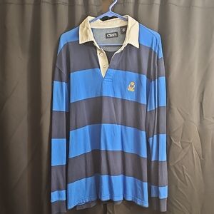 Chaps Blue and Black Rugby Shirt